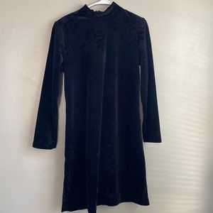 Vintage Leni Leni mock neck Velour dress with clip on back